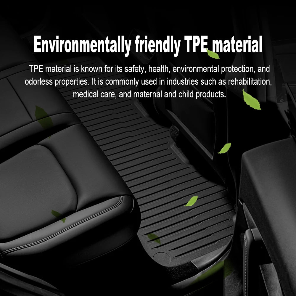 For Tesla New Model Y Juniper 2025+ TPE Floor Mats Waterproof Luggage Mat Wear-resistant Foot Pads ModelY Trunk Mats Accessories