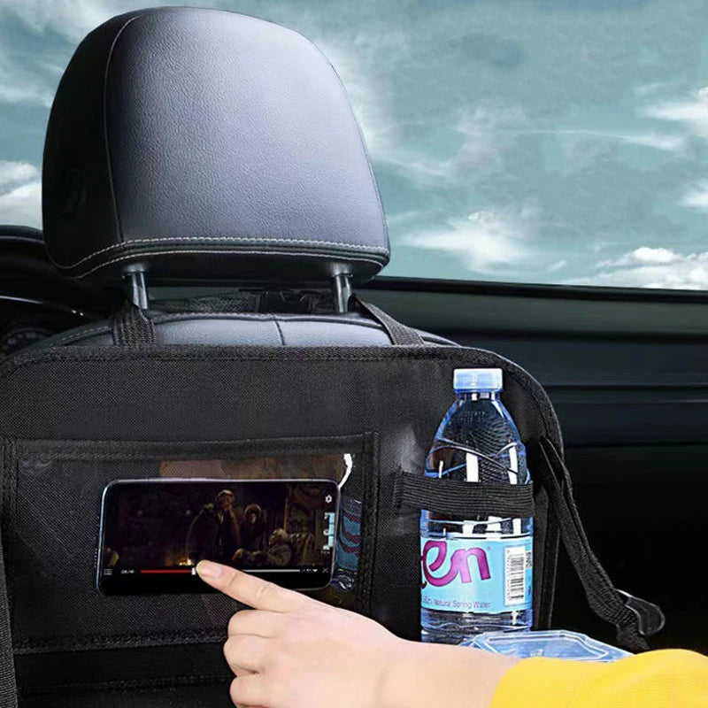 Foldable Car Seats Organizer with Tray Tablet Holder Multi-Pocket Storage Car Interior Stowing Tidying Universal Car Accessories