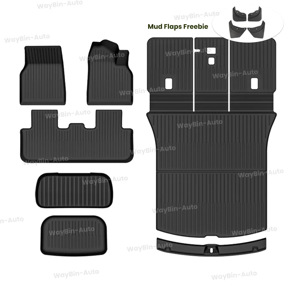 For Tesla New 2025+ Model Y Juniper TPE Anti-slip Floor Mat Waterproof Newest Upgraded Full Set Of  TPE Foot Mats Accessory