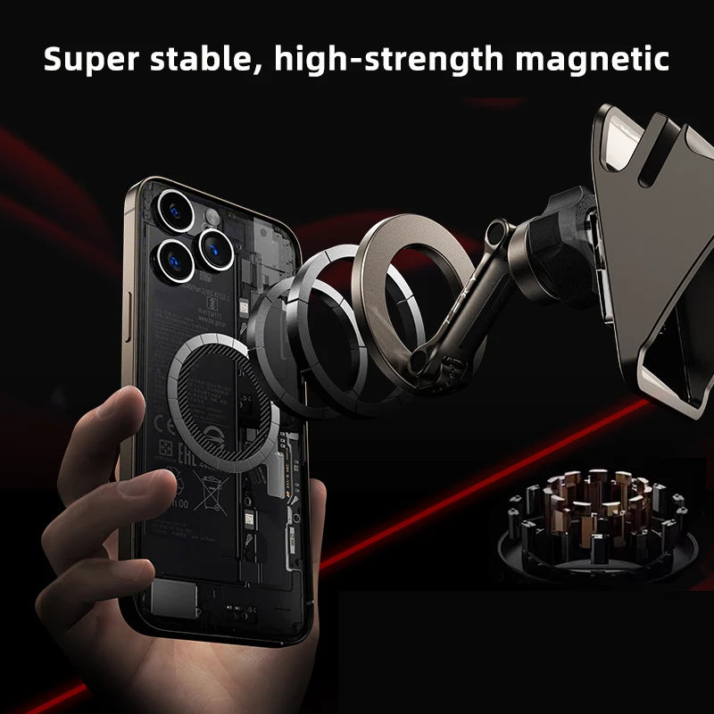 Adjustable Magnetic Car Phone Holder Mount for Tesla Model 3 Highland ModelY 2019-2024 Metal Car Phone Support Frame Accessories