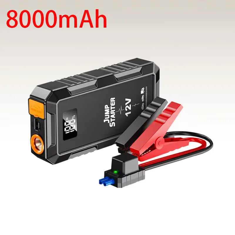 Portable Charger Car Booster 8000mAh High-power Automobile Emergency Starting Power Supply Car Starter with Lighting Accessory