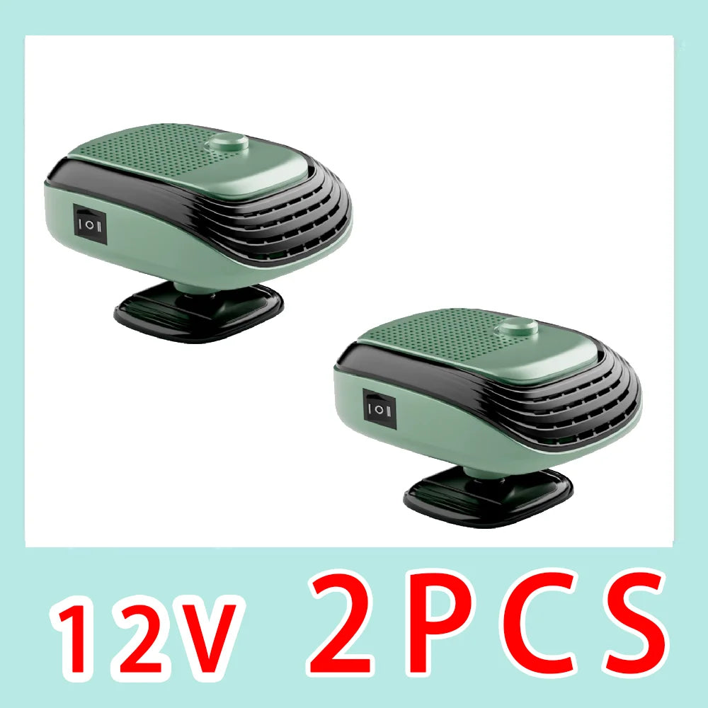 Fast Heating 12V/24V Car Heater & Defroster, Dual Speed Quick Warm Up, Front Demister for Winter Car Heating & Defogging