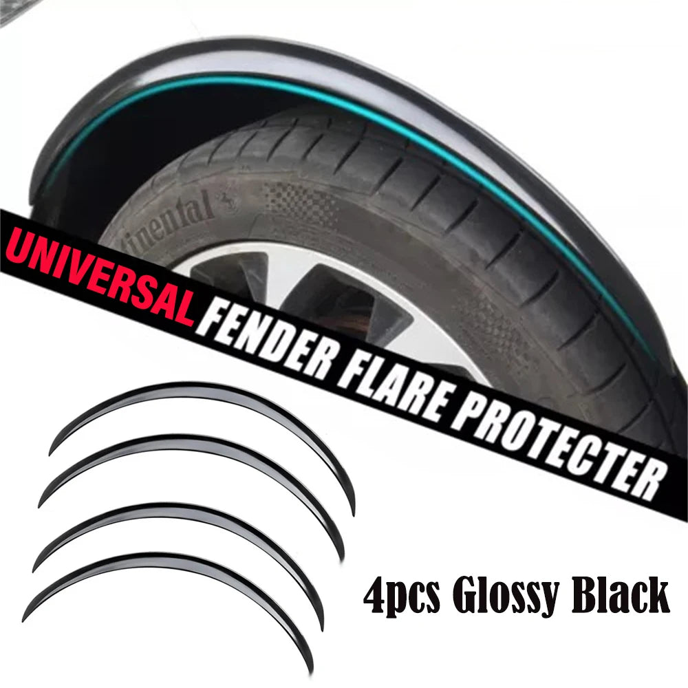 Universal 4PCS Car Truck Body Fender Flares 73cm Rubber Wheel Arches Eyebrow Lip Anti-scratch Strip Sticker Mud Flaps Guard Trim