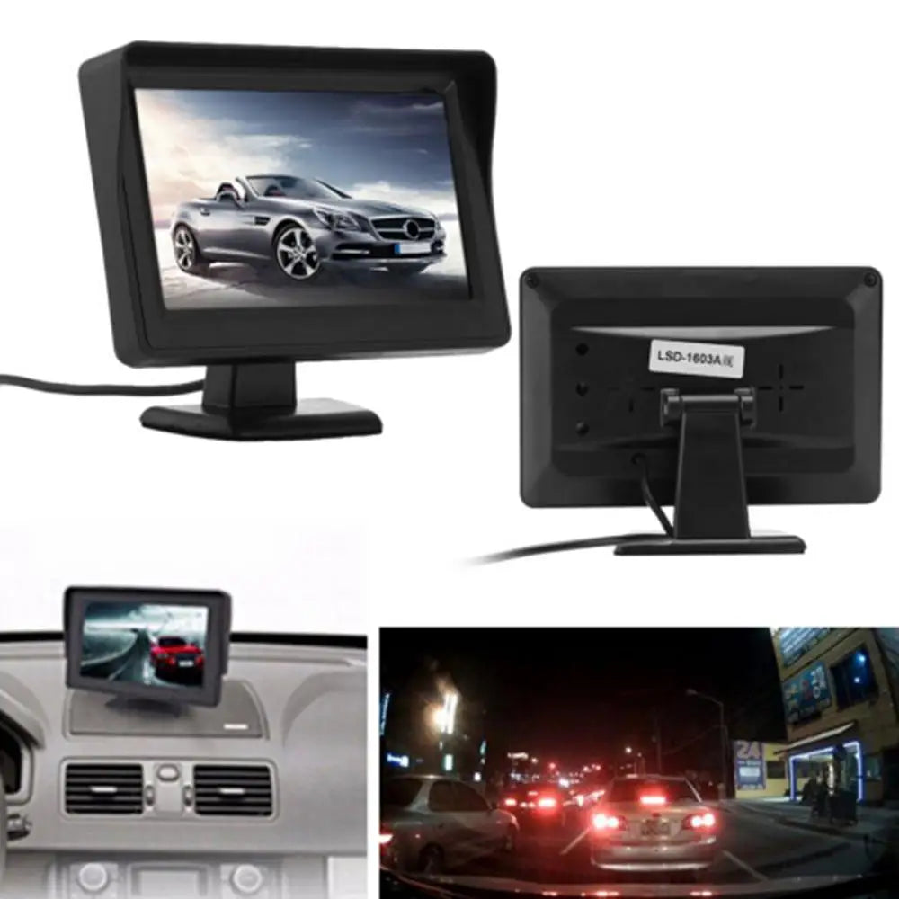 2020 4.3inch LED Display Car Rear View Camera monitor Backup Reverse Camera Kit Night Vision Fits for 12V Car Electrical System