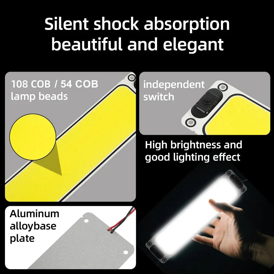 2/1PCS LED Car with Switch Reading Night Light 12-90V Interior Light Ceiling Lamp with On Off for Van Lorry Truck Camper Boat