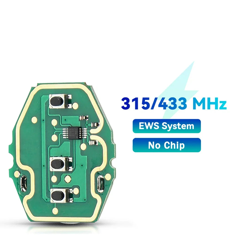 KEYYOU EWS Sytem ID44 Chip For BMW E38 E39 E46 X3 X5 Z3 Z4 1/3/5/7 Series 315/433MHz Keyless With Battery For BMW Remote Car Key