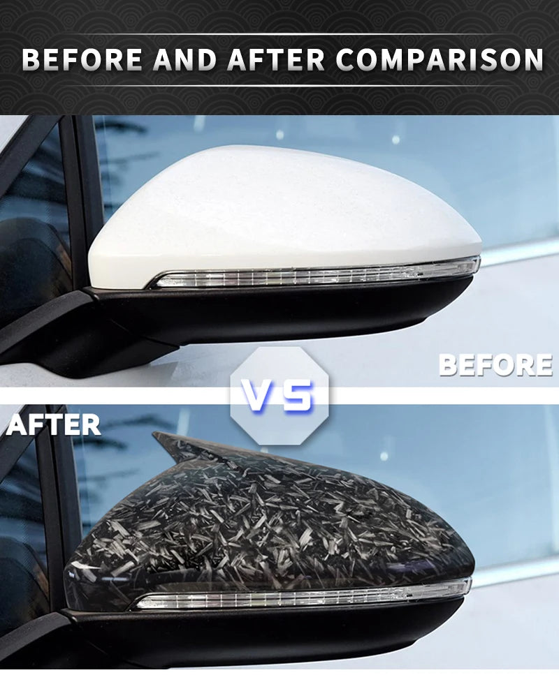 Side Rearview Mirror Cap Wing Side Mirror Cover For VW Golf 7 MK7 MK7.5 GTI R GTE GTD 2014-2019 Replacement