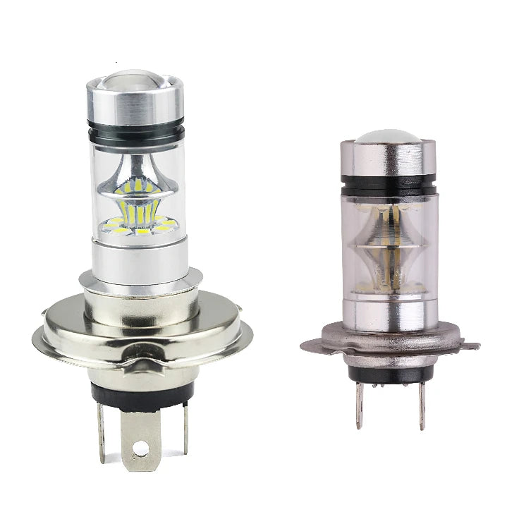 2PCs H4 H7 LED Car Fog Headlight DRL Bulbs Super Bright White Led Car Driving Fog Light Lamp Auto Fog Lamps Auto Accessories