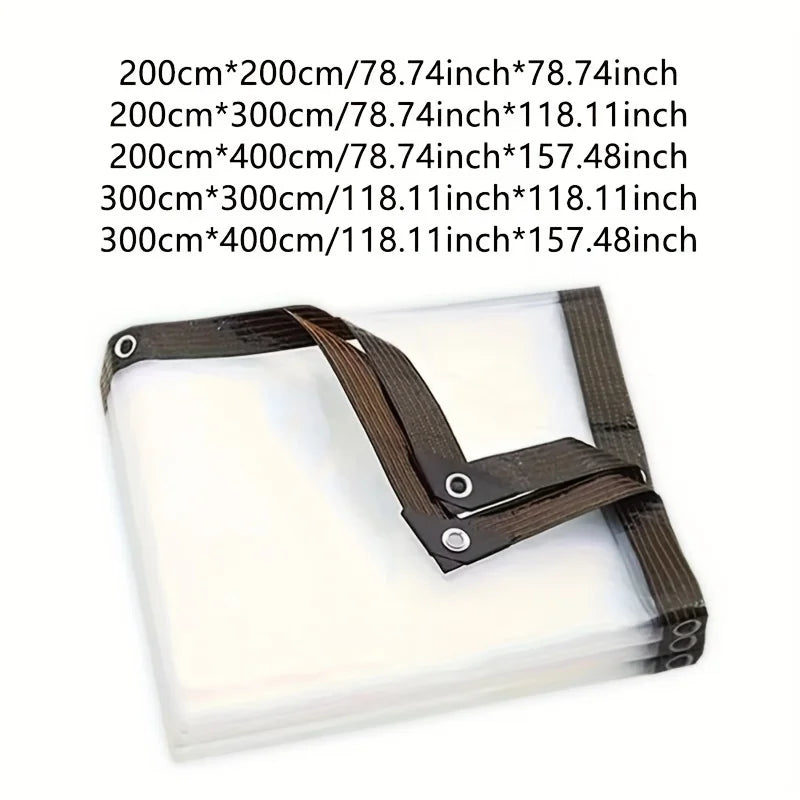 Transparent PVC Waterproof Cloth for Garden Plant Thermal Protection Rainproof Balcony Window Clear Sunshade Canopy