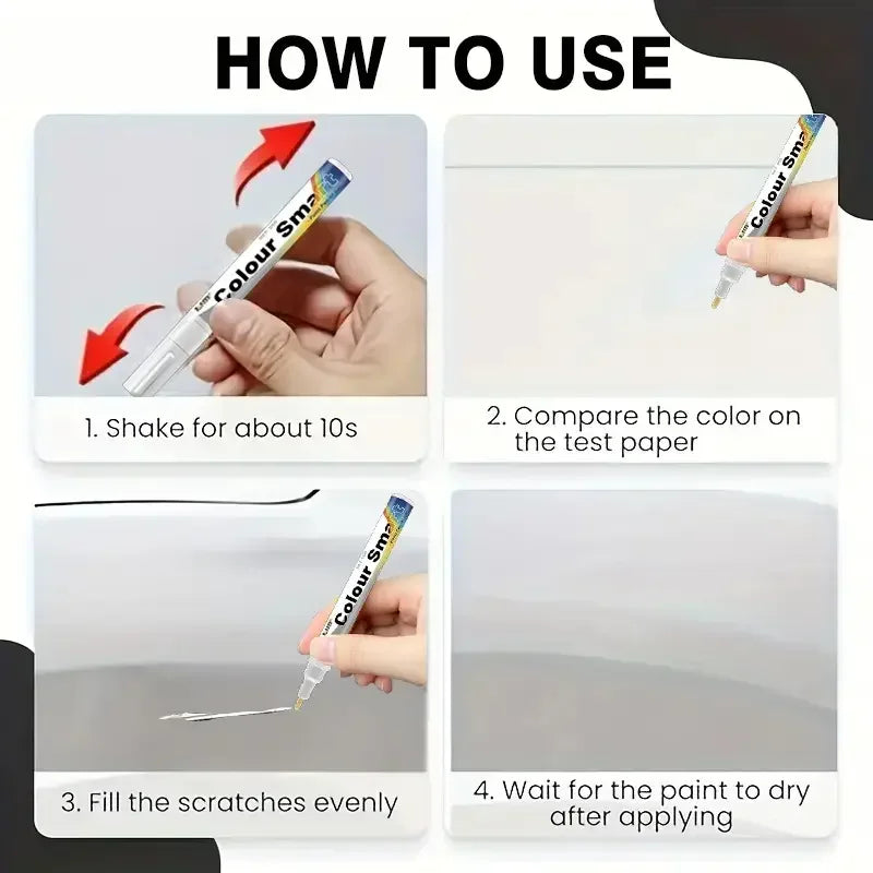 Color-Changing Car Scratch Repair Pen - 2-in-1 Vehicle Touch-Up Paint Tool, Deep Scratch Remover and Surface Light Scratch Resto