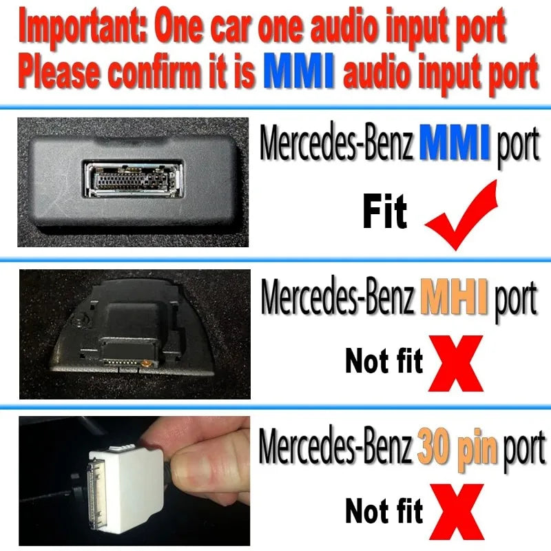 Aux Audio Car Wireless In Bluetooth Streaming ADAPTER Module Radio Music Interface Cable For Mercedes Benz AMI B/C/E/M/S/R/W/GL