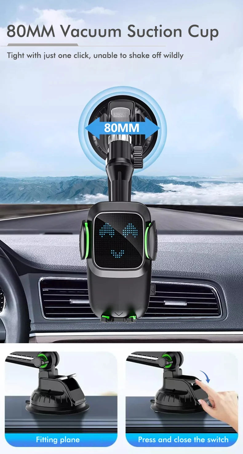Suction Cup Phone Holder Windshield/Dashboard/Window Universal Suction Cup Car Phone Holder Mount with Sticky Gel Pad Compatib