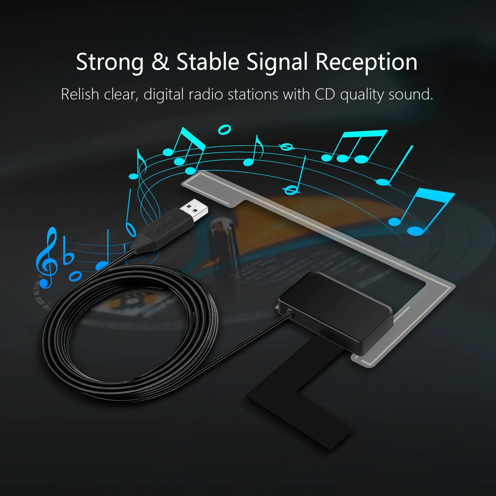 Digital DAB DAB+ Radio Adapter Box Receiver for Android Head Unit Car Radio with Android 4.4 and above