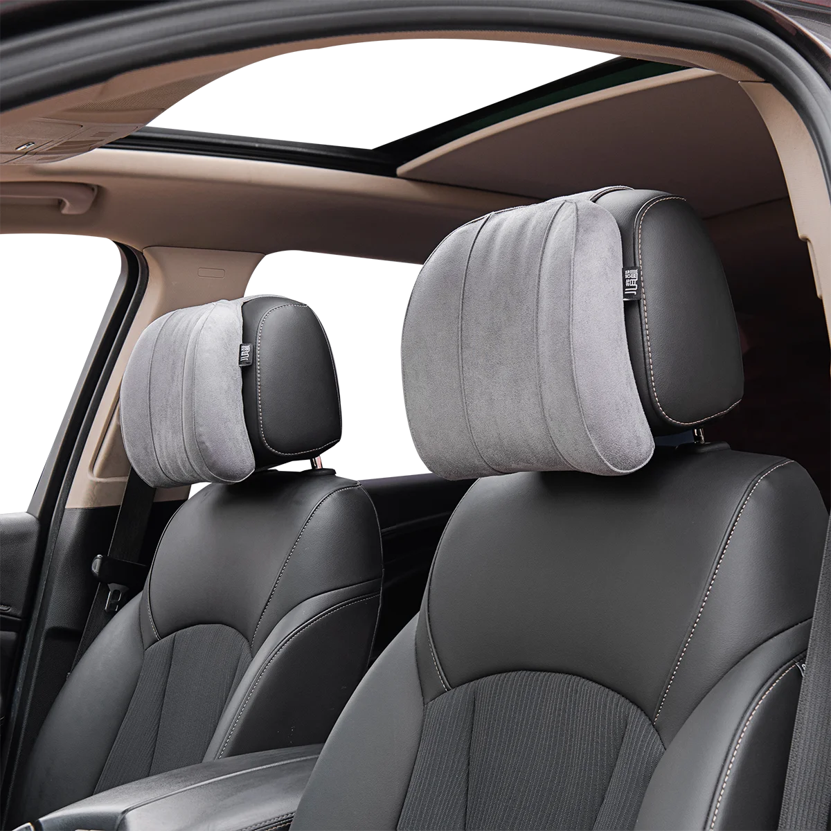 Forbell Car Headrest Pillow Suede Fabric Car Pillow Car Seat Pillow Rest Headrest Memory Foam Car Headrest
