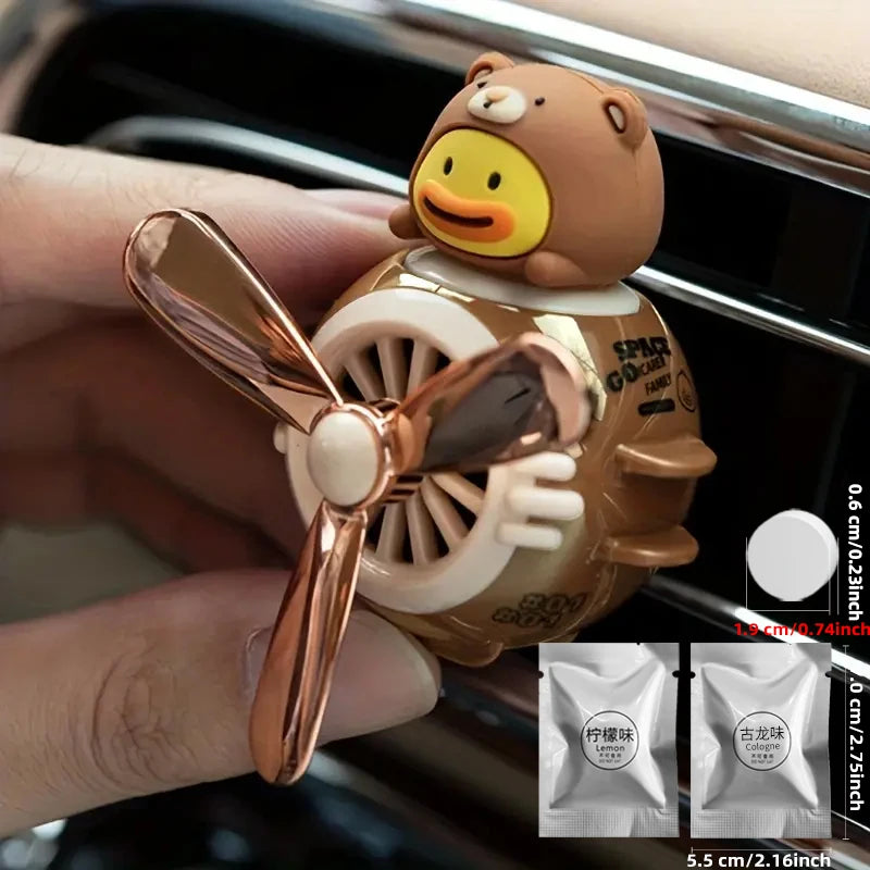 5PCS Car Air Outlet Aromatherapy Tablets Air Outlet Supplement Tablets Small Fan Pe Solid Fragrance Tablets