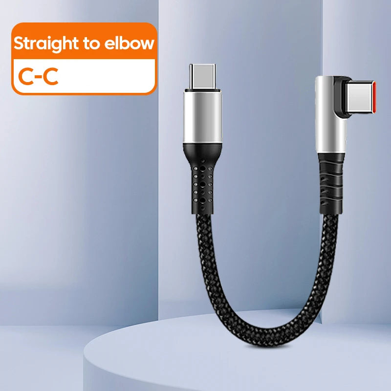 Elough 0.25/0.5M 6A USB Cable Type C Fast Charging Cable Data Cord Power Bank Wire For iPhone 15 IPad C To C cavo usb type c