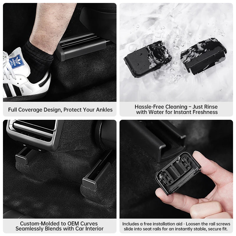 YZ For Tesla Model 3 Y Juniper Highland 2026 Seat Rail Cover 8-4PCS Protector Rear End Backseat Slide Protection Anti-kick News