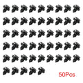 10/20/50pcs 8mm Diameter 8mm Black Plastic Auto Fasteners Rivets Clips Vehicle Car Bumper Door Panel Fender Liner Clips Retainer