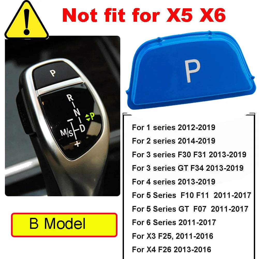Car Gear Lever Auto Parking Button Letter P Button for BMW 1 2 3 4 5 7 Series F10 F11 F01 F02 X1 X3 X4 F30 F32 F48 F25
