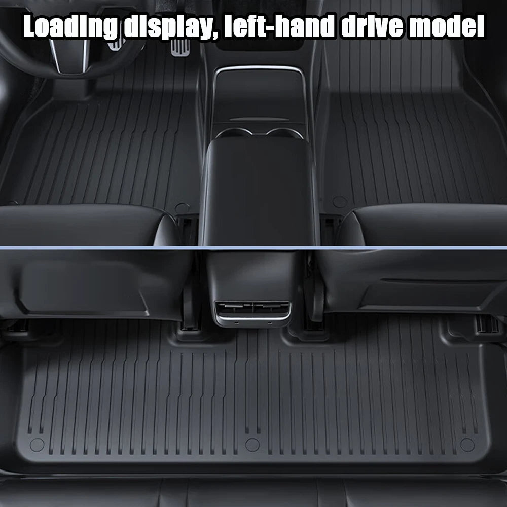 TPE Car Floor Mats For Tesla Model 3 Highland New Model Y 2019-2025 Luggage Mat Set Four Seasons Waterproof Anti-slip Trunk Mat