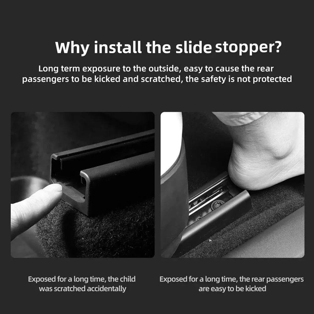 Anti-bumping Rear Seat Rails Cover for Tesla Model Y Juniper 2025 Model 3 2024 2025 Safety Children Kids Parts Trim Accessories