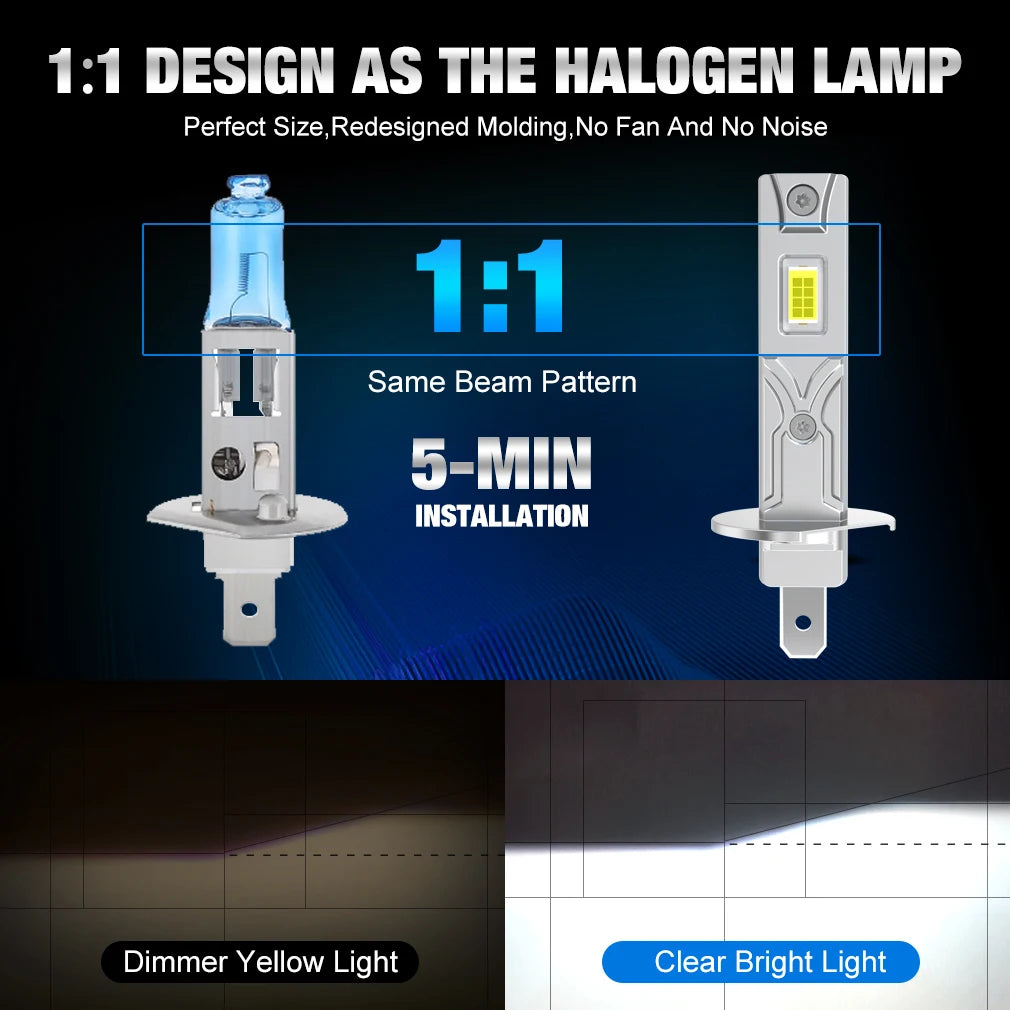 XSTORM H1 LED Headlight Bulb 60000LM 150W High Power Auto Fog Lamp 6500K 12V Led Lights for Car Head Lamps Driving Running Lamp