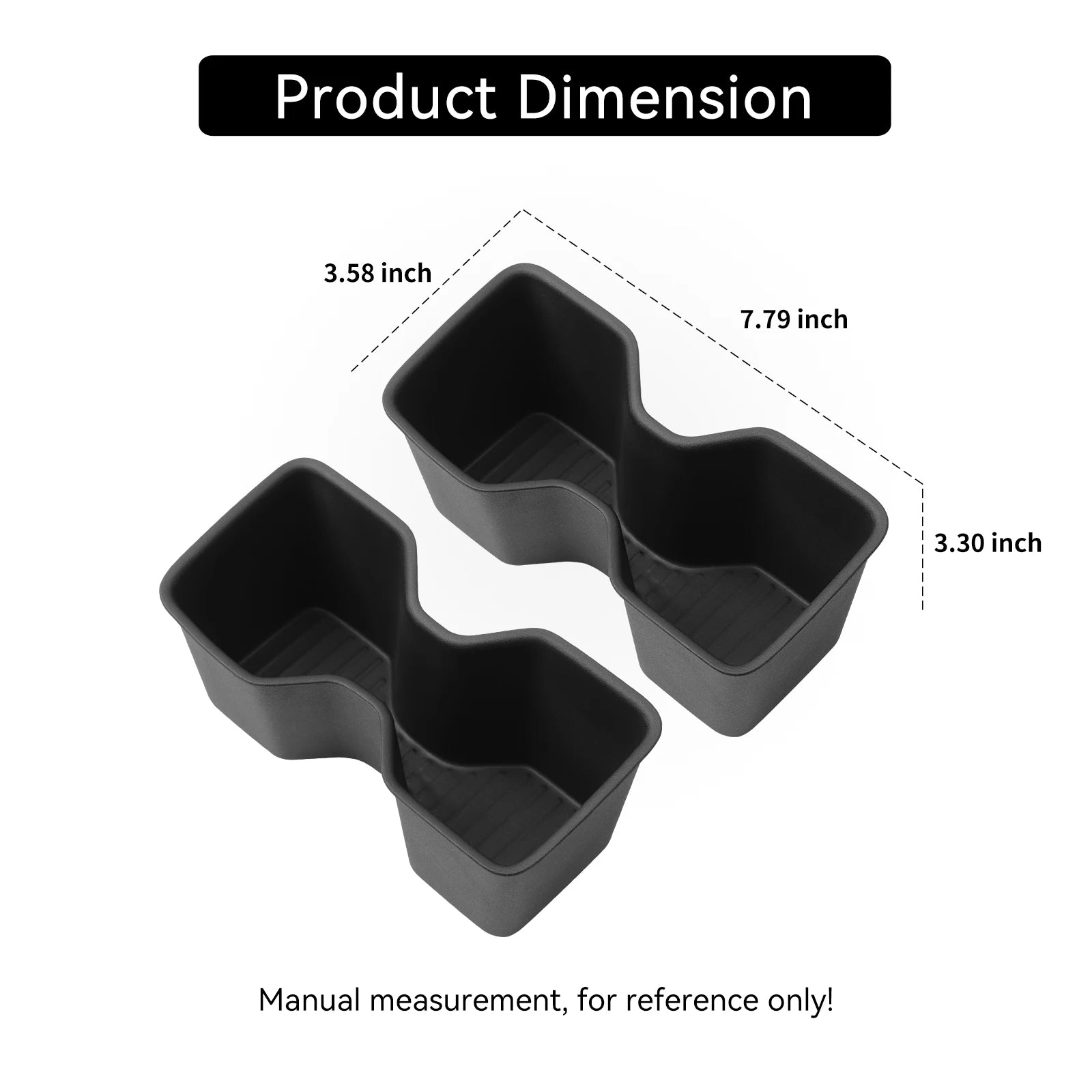 for Hyundai Santa Fe 2024 2025 6/7 Seats Car Water Cup Holder The Third Row Drinks Cup Holder Storage Box Accessories 2pcs