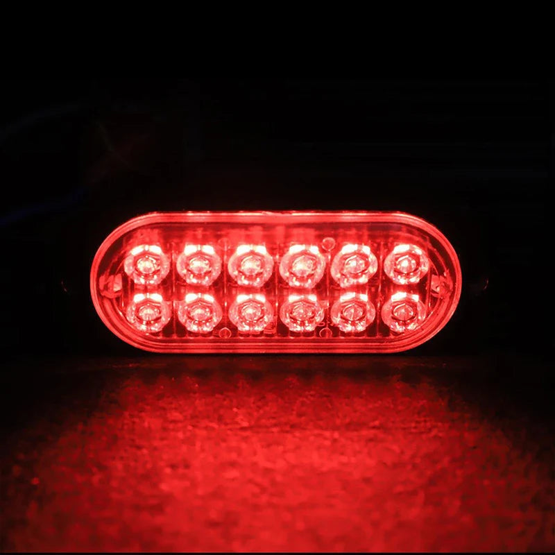 2PCS 12V 12W 6LED Car Warning Light Car Beacon Lamp LED Side Light Grill Flashing Breakdown Emergency Light Auto Accessories
