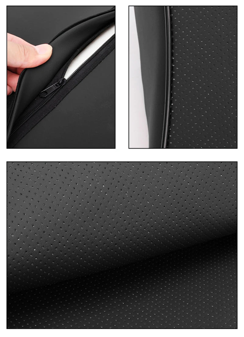 3D Nappa Leather Memory Foam Headrest Car Neck Pillow Support Neck Rest Pillow for Car Pain Relief Travel Neck Support