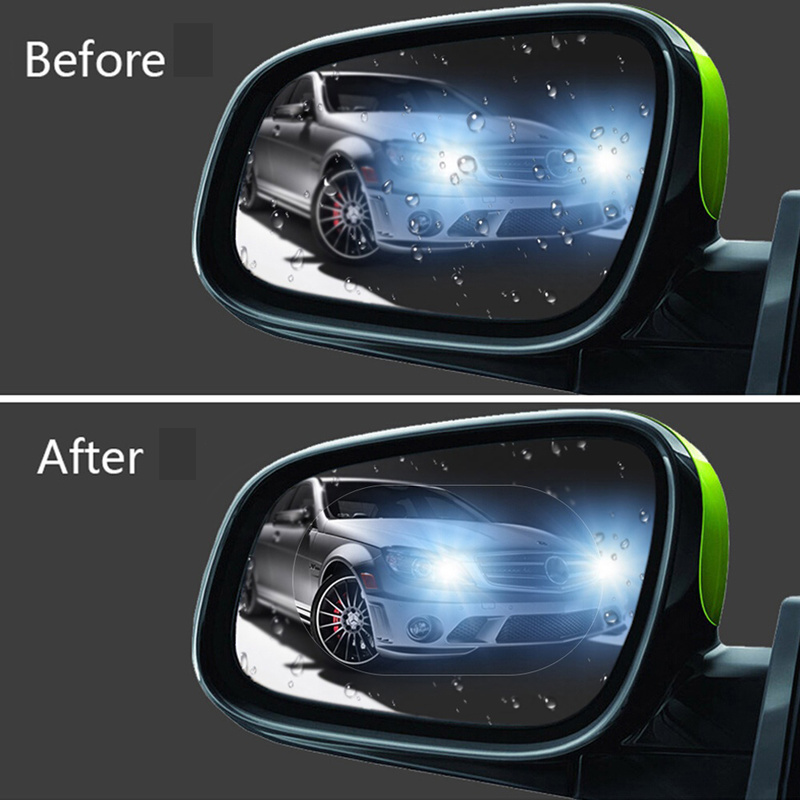 2PCS New Rainproof Film Sticker Car Rearview Mirror Protective Rain Proof Anti Fog Waterproof Sticker Window Transparent Sticker