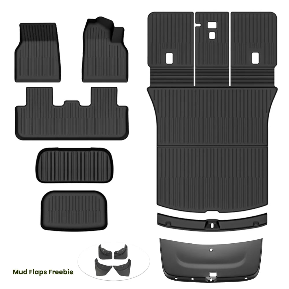 For Tesla New 2025+ Model Y Juniper TPE Anti-slip Floor Mat Waterproof Newest Upgraded Full Set Of  TPE Foot Mats Accessory
