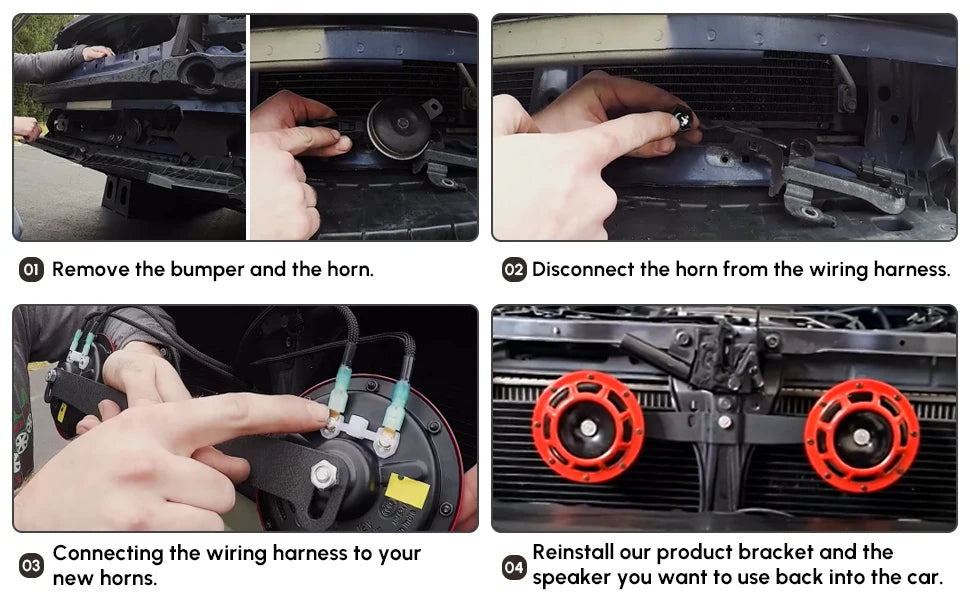LZONE - Bracket For Dual Horns For 2002-2007 Subaru WRX/STI PQY Horn Bracket JR-DHB01