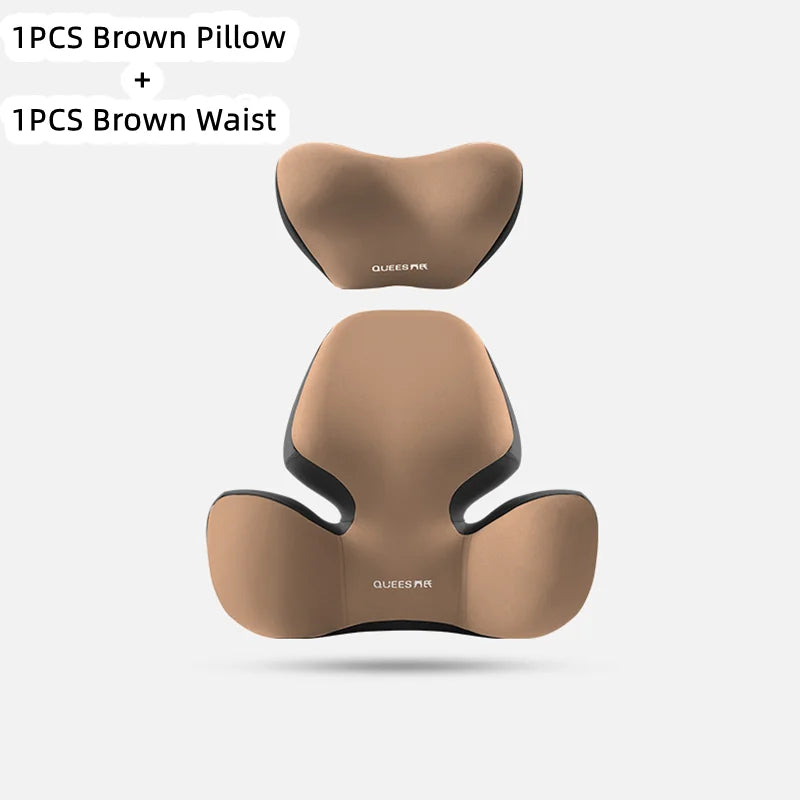 Update Car Lumbar Support Pillow Auto Neck Pillow Waist Support Removable Washable Backrest Universal Vehicle Cushion
