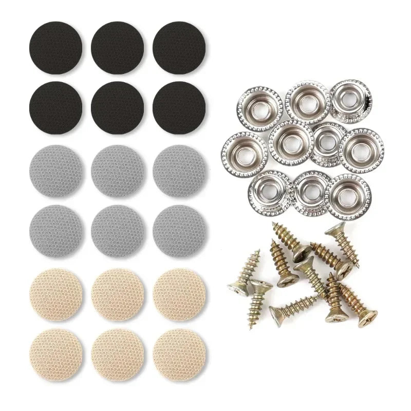 30/60Pcs Car Interior Roof Buckles Headliner Ceiling Cloth Fixing Screw Care Fabric Buckle Rivets Retainer Cap Repair Automotive