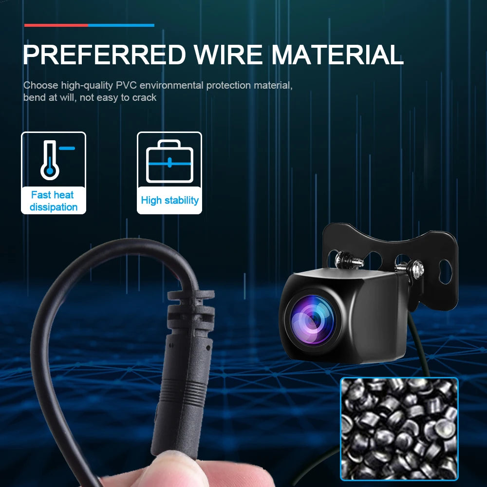 Podofo AHD Camera For Smart Screen Player Android Car Monitor IP69 Waterproof 160° Wide Angle 1920*1080P Rear View Cam Reverse