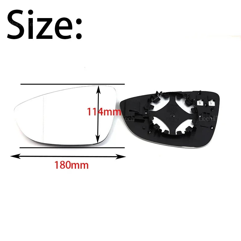 For Volkswagen VW CC 08-16, EOS Scirocco, Jetta MK6 Passat B7 Bettle A5 EU Left or Right Door Side Heated Wing Mirror Glass