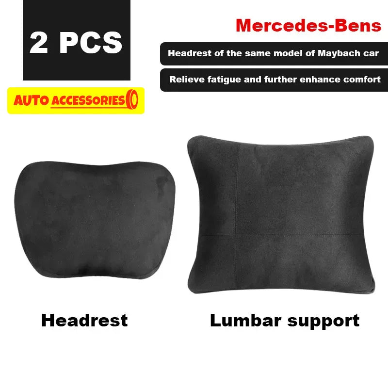 Car Headrest Neck Support Seat / Maybach Design S Class Soft Universal Adjustable Car Pillow Neck Rest Cushion High Quality