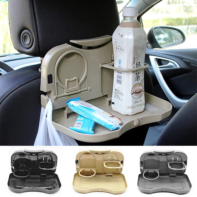 Car Cup Holder Folding Table Auto Drink Food Cup Tray Car Cup Holder Back Seat Table Beverage Holder Stand Desk Accessories