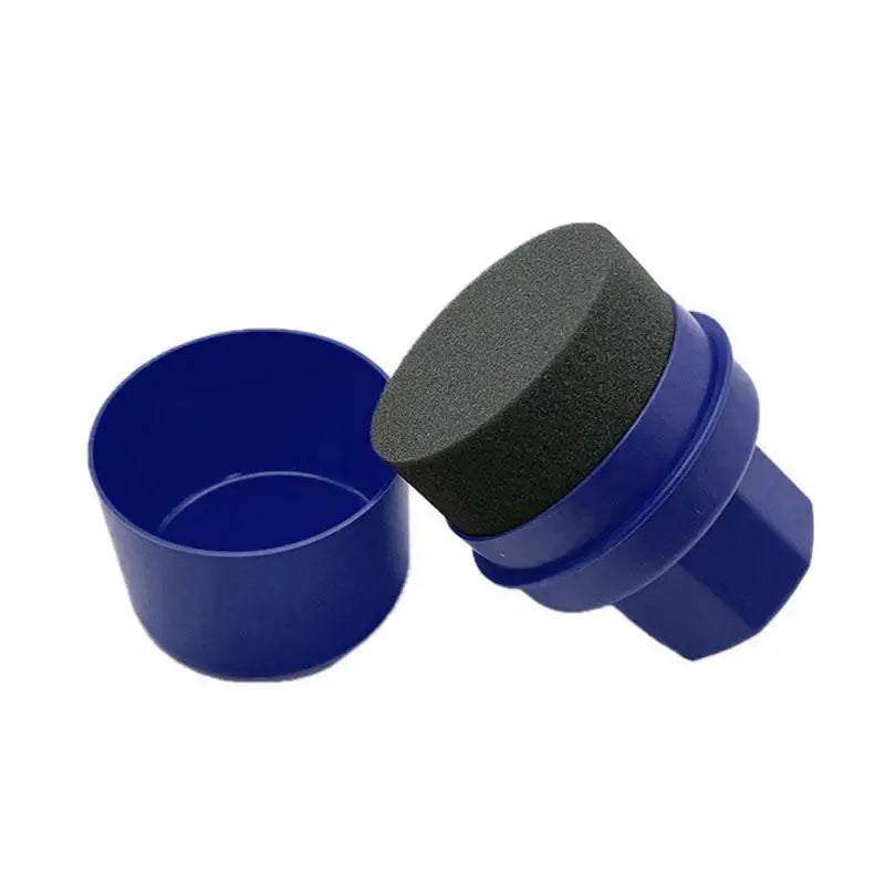 Waxing Sponge for Car Wax Applicator Pad With Lid Curved Shaped Easy Waxing Tire Sponge Tire Cleaning Tools Detailing Brush