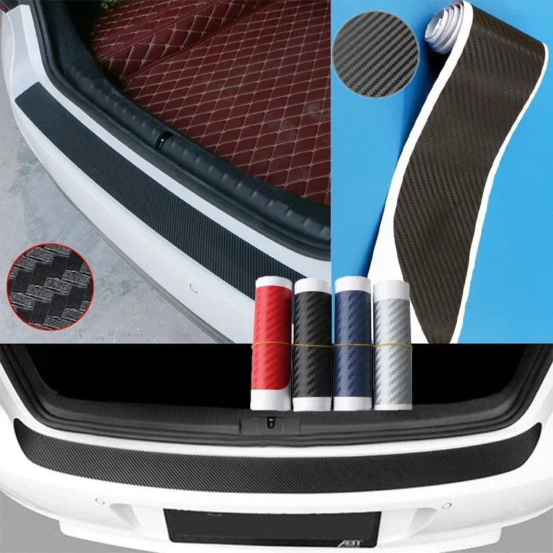 Car Rear Bumper 90/104cm  Sticker Carbon Fiber Protective Pad Anti-Scratch Cover Car Edge Board Scuffproof Decal Strip
