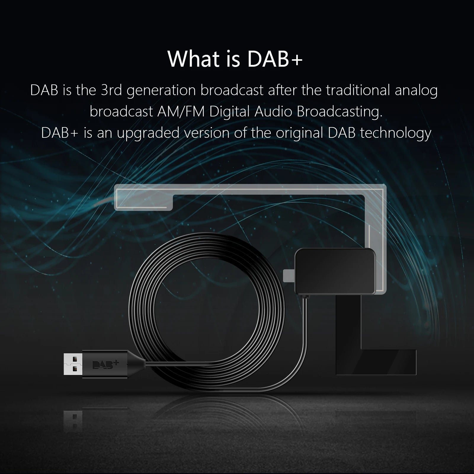 Digital DAB DAB+ Radio Adapter Box Receiver for Android Head Unit Car Radio with Android 4.4 and above