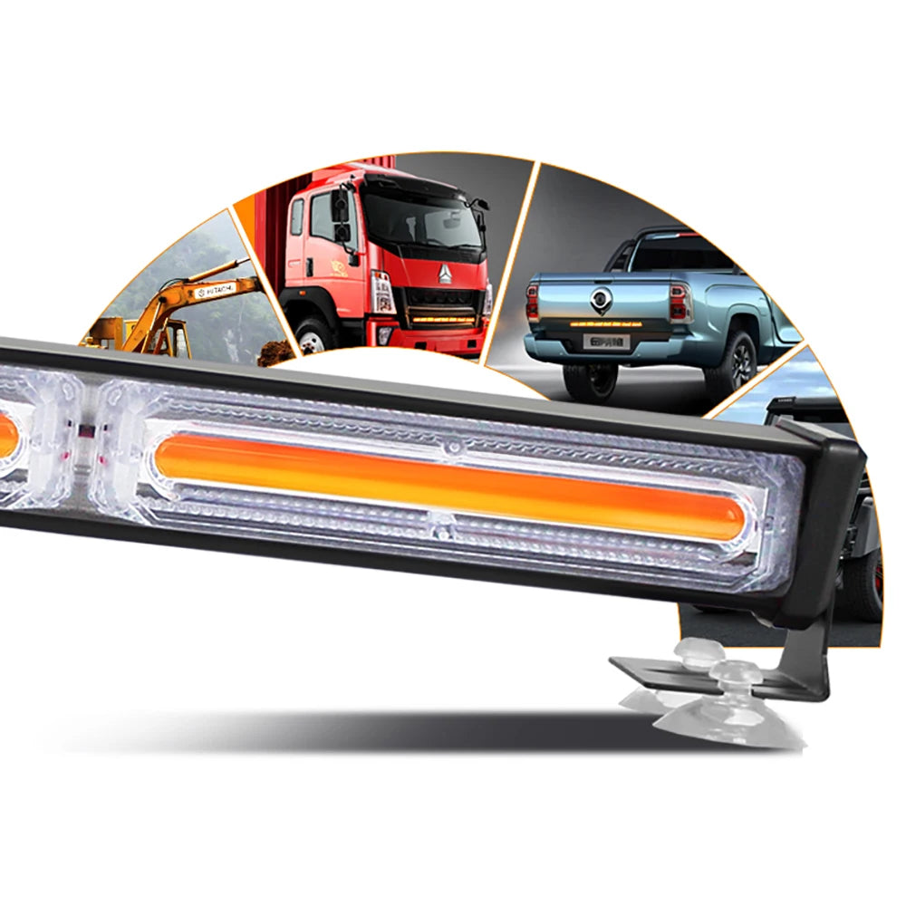New LED Strip Lamp Competitive Price Led Barra 4wd Flash Light Bar Slim Concave Lens Bar Strobe Light with Bracket