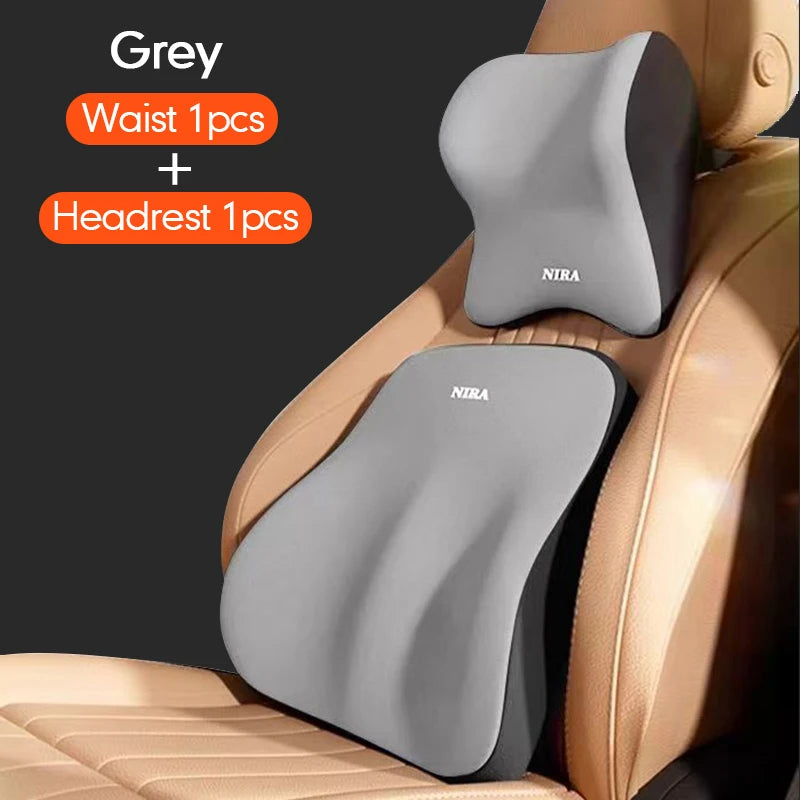 Car Headrest Lumbar Support Lumbar Cushion Memory Foam Cushion Backrest Lumbar Pillow Car Comfortable Neck Pillow Car Accsesorie