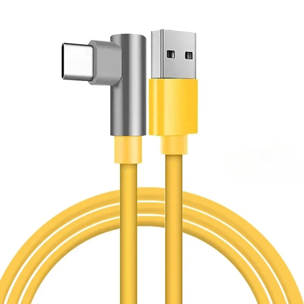 120W 6A Type C Super Fast Charging Data Cables 90 Degree Cable For Xiaomi 14 Ultra Poco Redmi 90° Elbow Quick Charge Accessories