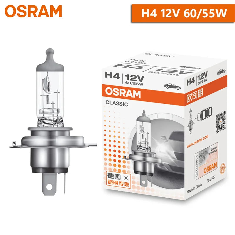 OSRAM Original H1 H4 H3 H7 12V 55W 65W 100W Yellow Light Standard Lamp 3200K Headlight Fog Lamp Car Halogen Bulb OEM Quality 1X