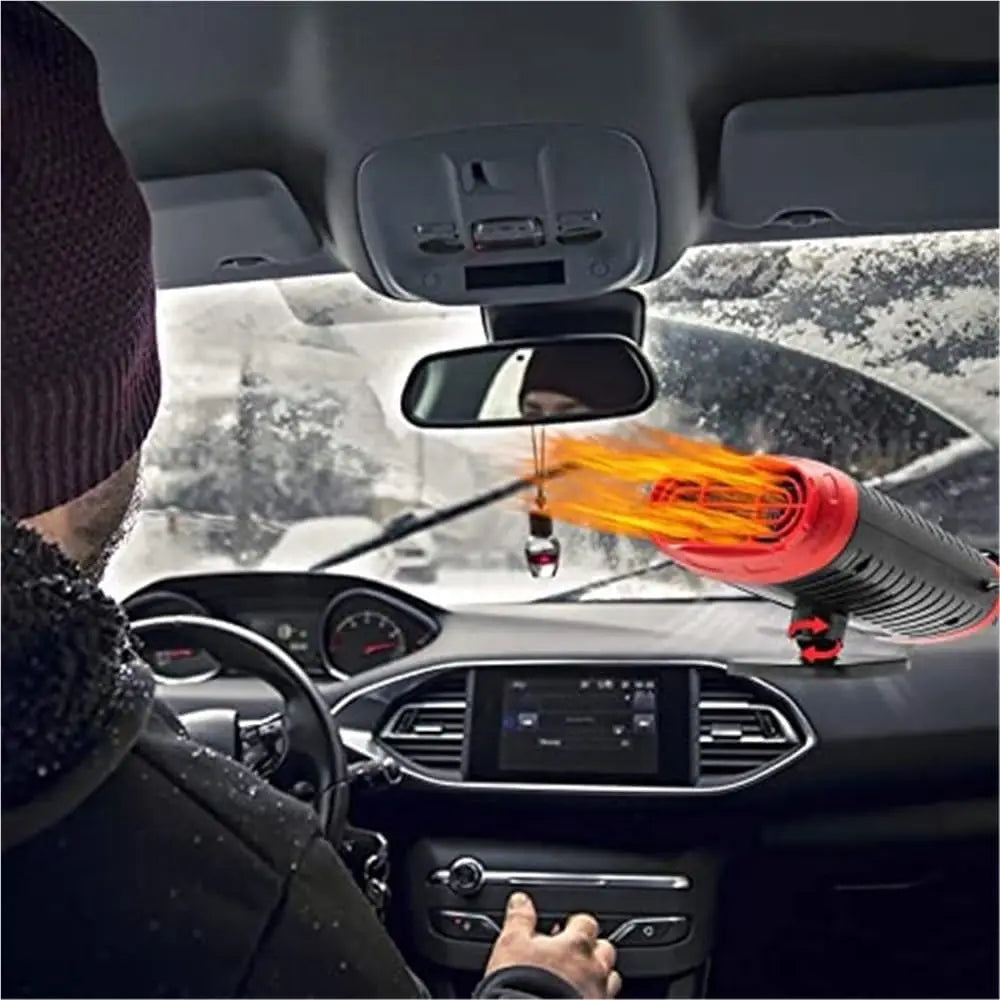 12V Electric Car Heater Portable 360 Degree Adjustable Cooling Fan Air Purifier Windscreen Defogging Defroster Energy-Saving