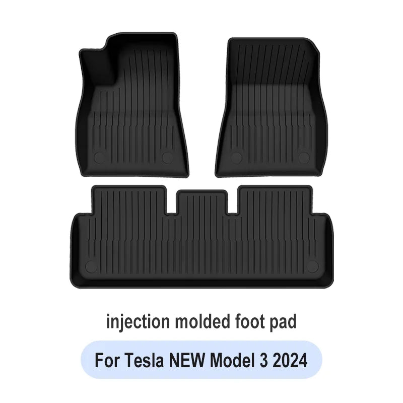 TPE Car Floor Mats For Tesla Model 3 Highland New Model Y 2019-2025 Luggage Mat Set Four Seasons Waterproof Anti-slip Trunk Mat