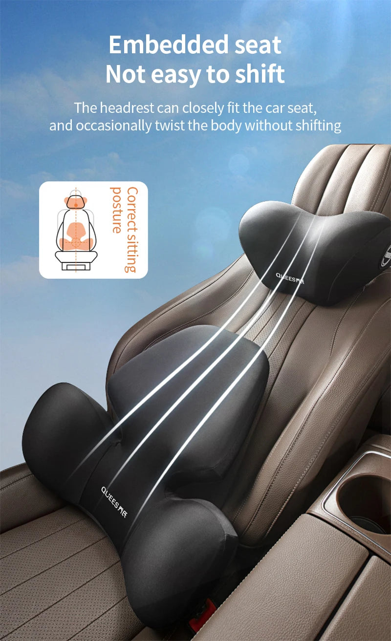 Update Car Lumbar Support Pillow Auto Neck Pillow Waist Support Removable Washable Backrest Universal Vehicle Cushion