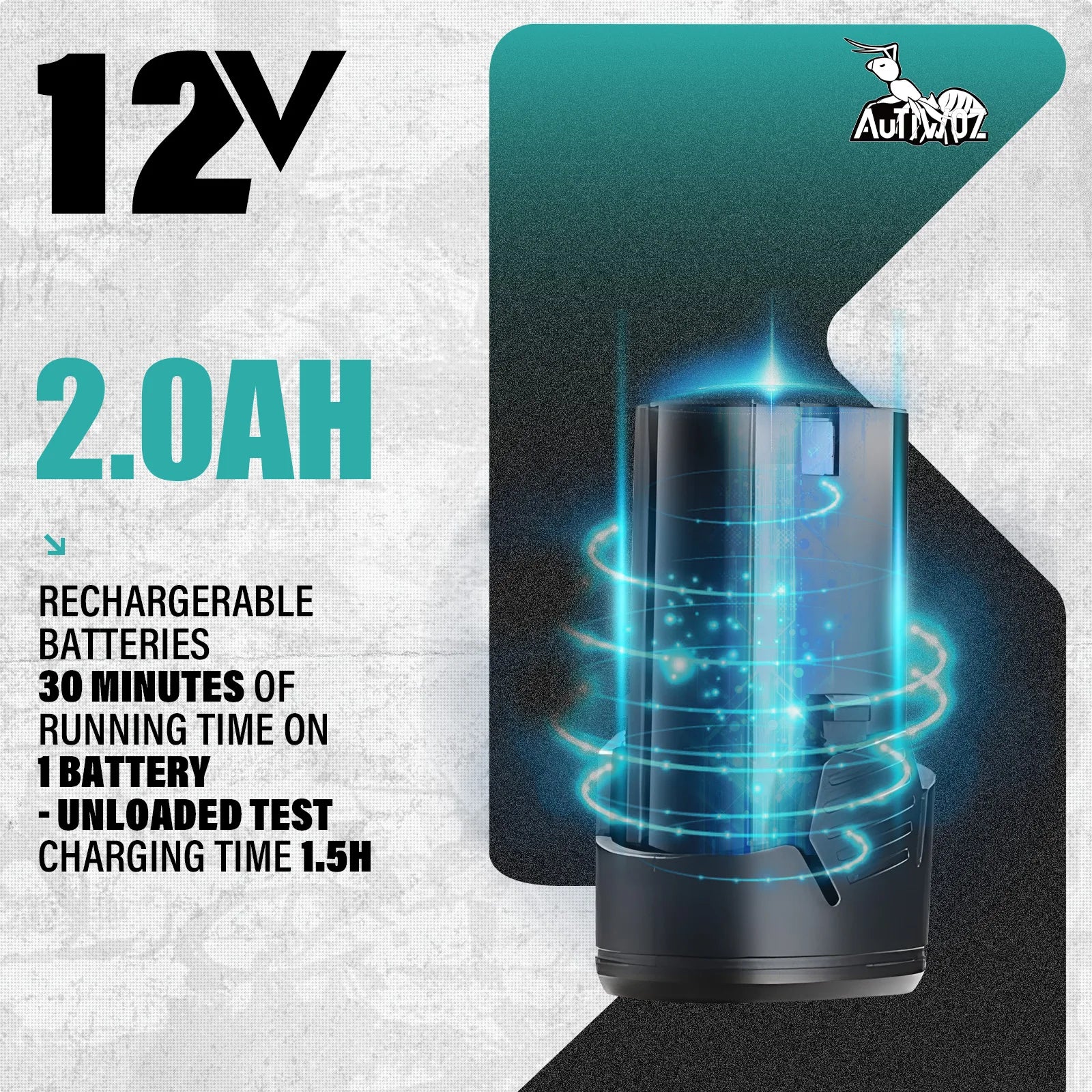 AUTIWOZ Cordless Mini Polisher 6-Speed Quick Change 1/3in 12mm & 3mm Dual Action Rotary 2.0Ah Battery Car Detailing Buffer