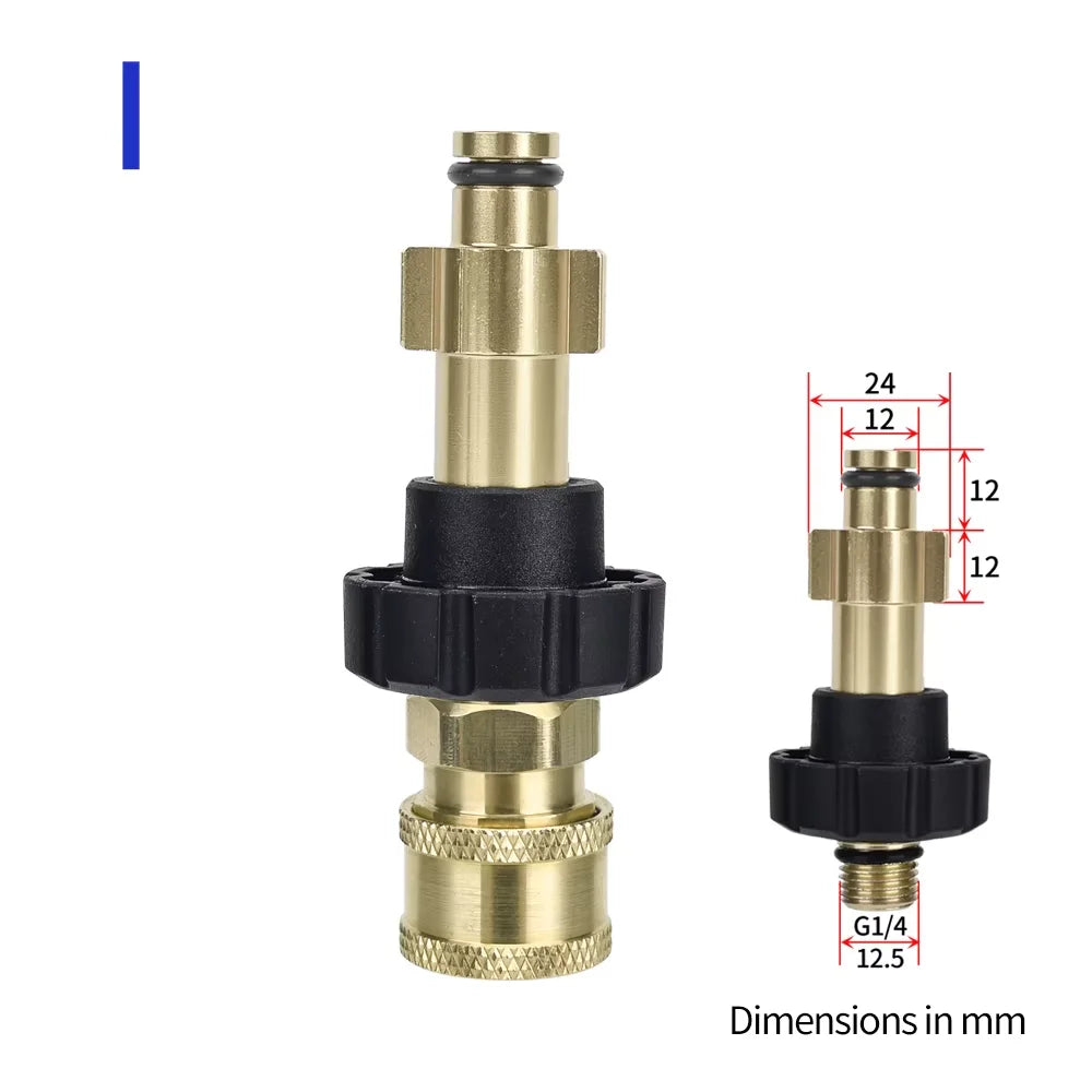 Pressure Washer Quick Connector 1/4" to Spray Gun Wand Lance Bayonet Adapter 1/4" quick disconnect release fitting for Karcher